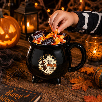 Little Witch Halloween Cauldron Ceramic Mug Gift for Her