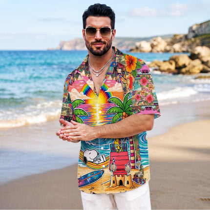 Tropical Beach Sunset Surf Paradise Summer Hawaiian Shirt