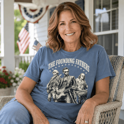Comfort Colors 250th Anniversary USA The Founding Fathers Rock Band T-Shirt