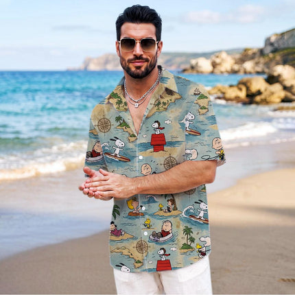 Tropical Island Adventure Beach Summer Hawaiian Shirt