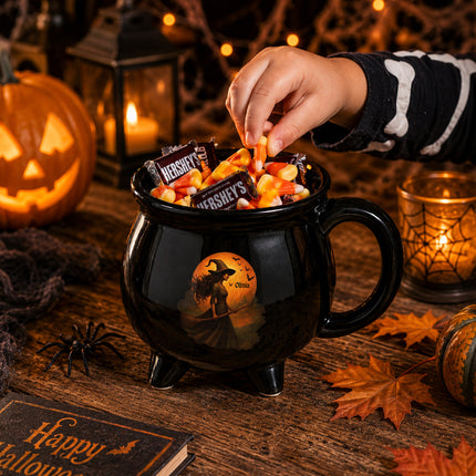Personalized Witch Full Moon Cauldron Mug Halloween Custom Name