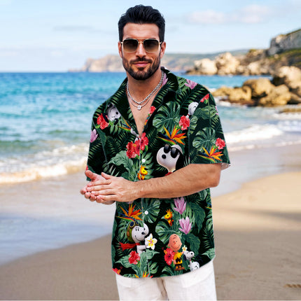 Tropical Jungle Floral Summer Beach Hawaiian Shirt