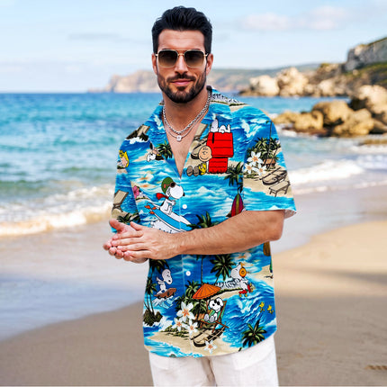 Tropical Island Adventure Surf Beach Summer Hawaiian Shirt