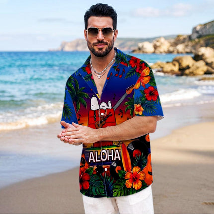 Aloha Tropical Music Beach Summer Hawaiian Shirt