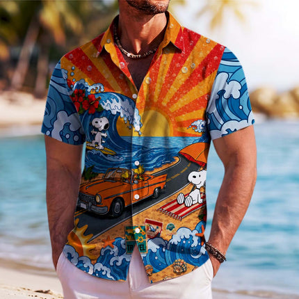 Sunset Beach Surf Road Trip Summer Hawaiian Shirt