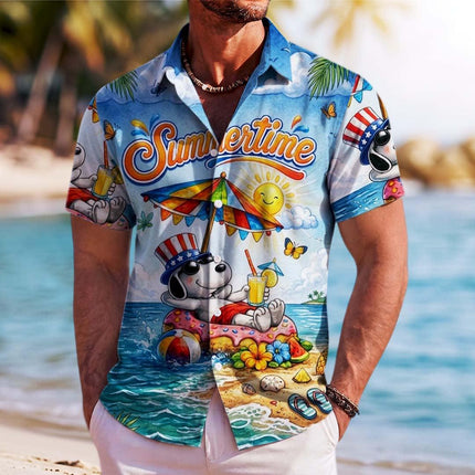 Beach Summer Island Float Tropical Vacation Hawaiian Shirt