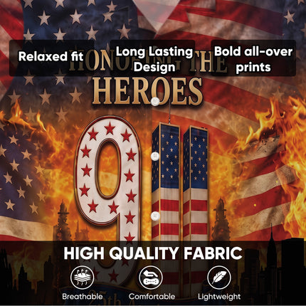 25th Patriot Day Honoring The Heroes We Will Never Forget 9/11 Tribute Hawaiian Shirt