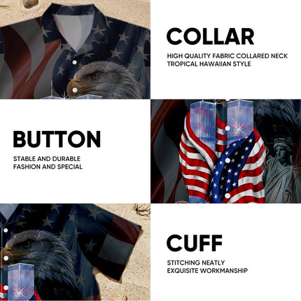 25th Patriot Day 9/11 Never Forget American Flag Tribute Hawaiian Shirt