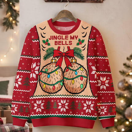 Funny Jingle My Bells Ugly Sweatshirt Christmas Party Gift