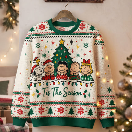 Funny Tis The Season Ugly Sweatshirt Christmas Cartoon Friends