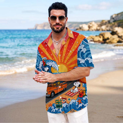 Sunset Beach Surf Road Trip Summer Hawaiian Shirt