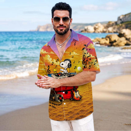 Sunset Beach Music Summer Hawaiian Shirt