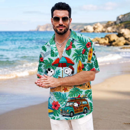 Tropical Beach Surf Vacation Summer Hawaiian Shirt