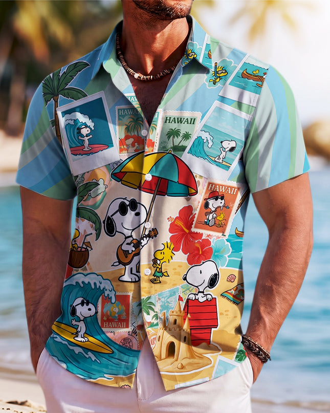 Beach Summer Hawaii Postcard Surf Vacation Hawaiian Shirt