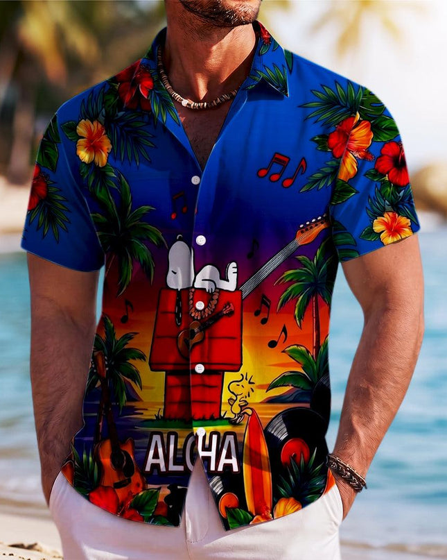 Aloha Tropical Music Beach Summer Hawaiian Shirt