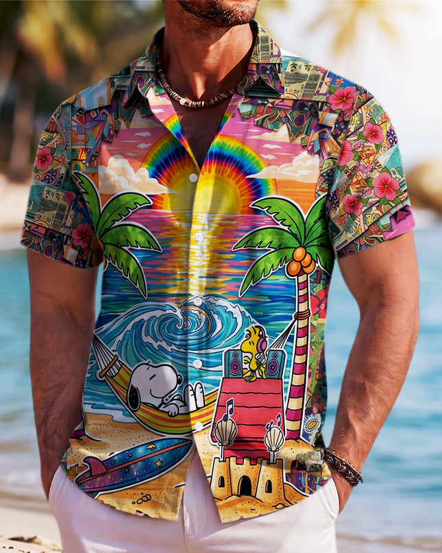 Tropical Beach Sunset Surf Paradise Summer Hawaiian Shirt
