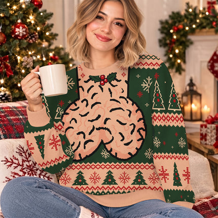 Funny Christmas Balls Ugly Sweatshirt Naughty Holiday Humor