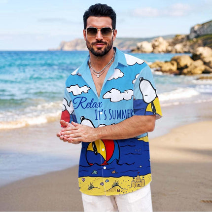 Beach Summer Relaxing Ocean Float Vacation Hawaiian Shirt