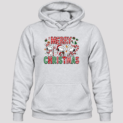 Merry Christmas Plaid Candy Cane Holiday Hoodie