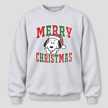 Merry Christmas Vintage Distressed Santa Hat Sweatshirt