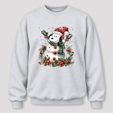 Christmas Snowman Santa Hat Holly Berries Sweatshirt