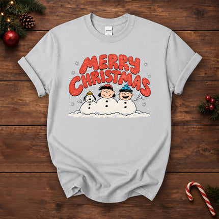 Merry Christmas Retro Snowy Winter Graphic T-Shirt