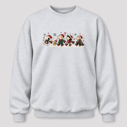 Christmas Winter Walk Snowflakes Plaid Scarves Sweatshirt