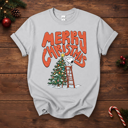 Merry Christmas Tree Decorating Retro Holiday T-Shirt