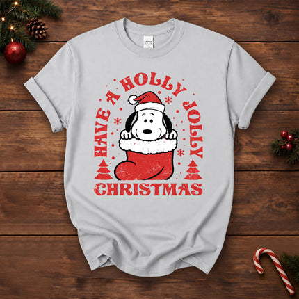 Have A Holly Jolly Christmas Retro Santa Stocking T-Shirt