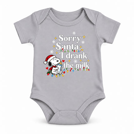 I Drank The Milk Funny Christmas Baby Bodysuit Outfit