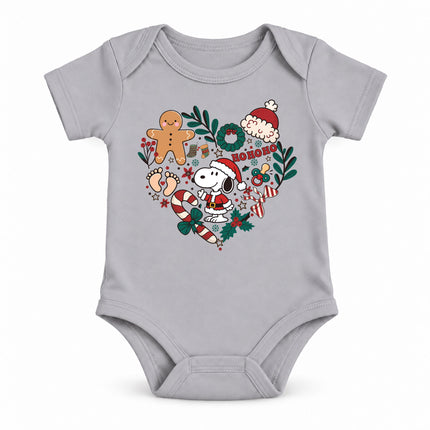 Baby Bodysuit Christmas Gingerbread Candy Cane Festive Outfit