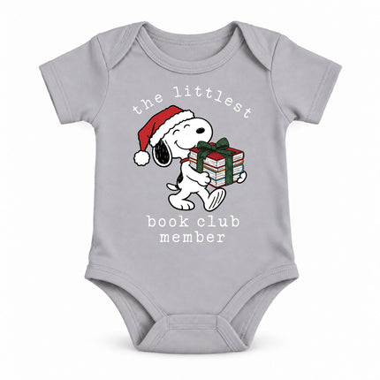 Littlest Book Club Member Christmas Reading Outfit Baby Bodysuit