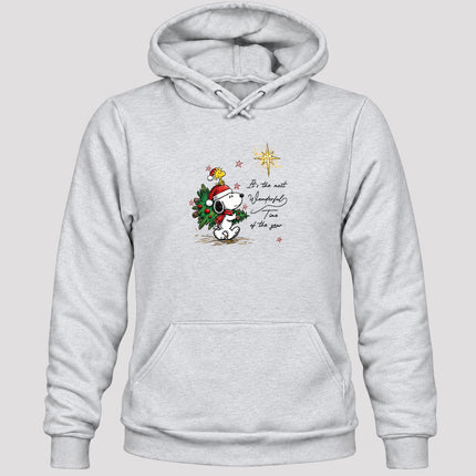 Most Wonderful Time Christmas Tree Golden Star Hoodie
