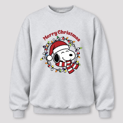 Merry Christmas Santa Hat Colorful Lights Sweatshirt