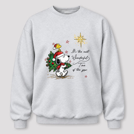 Most Wonderful Time Christmas Tree Star Sweatshirt