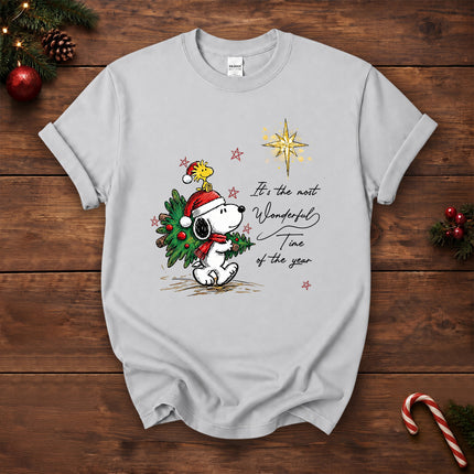 Most Wonderful Time Christmas Tree Star T-Shirt