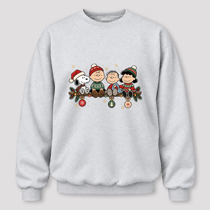 Cozy Christmas Garland Winter Knit Design Sweatshirt