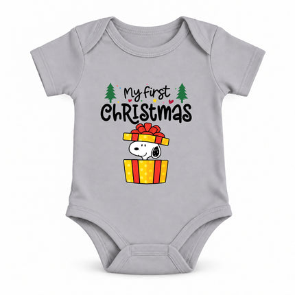 My First Christmas Gift Box Surprise Baby Bodysuit