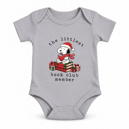 The Littlest Book Club Member Christmas Reader Baby Bodysuit