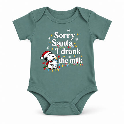 I Drank The Milk Funny Christmas Baby Bodysuit Outfit