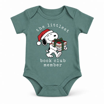 Littlest Book Club Member Christmas Reading Outfit Baby Bodysuit