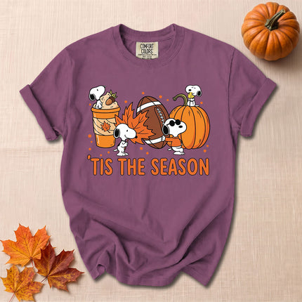 Comfort Colors Fall Football Pumpkin Season T-Shirt