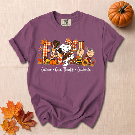 Comfort Colors Fall Thanksgiving Gather Give Thanks T-Shirt