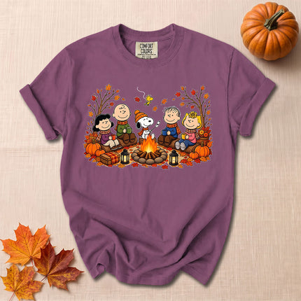 Comfort Colors Fall Autumn Campfire Pumpkin Cozy Season T-Shirt