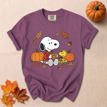 Comfort Colors Fall Pumpkin Cozy Autumn Coffee T-Shirt