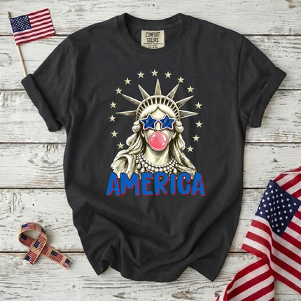 Comfort Colors America 250th Anniversary USA Bubblegum Statue T-Shirt