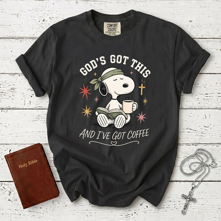 Comfort Colors God's Got This And I've Got Coffee Christian Faith T-Shirt