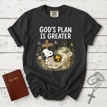Comfort Colors Gods Plan Is Greater Christian Faith Journey T-Shirt