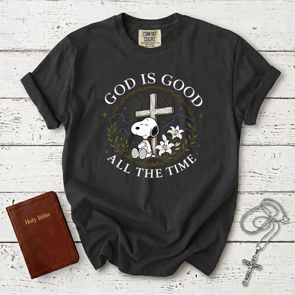 Comfort Colors God Is Good All The Time Christian Cross Prayer Faith Gift T-Shirt