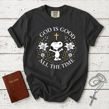 Comfort Colors God Is Good All The Time Christian Cross Lily Easter Gift T-Shirt